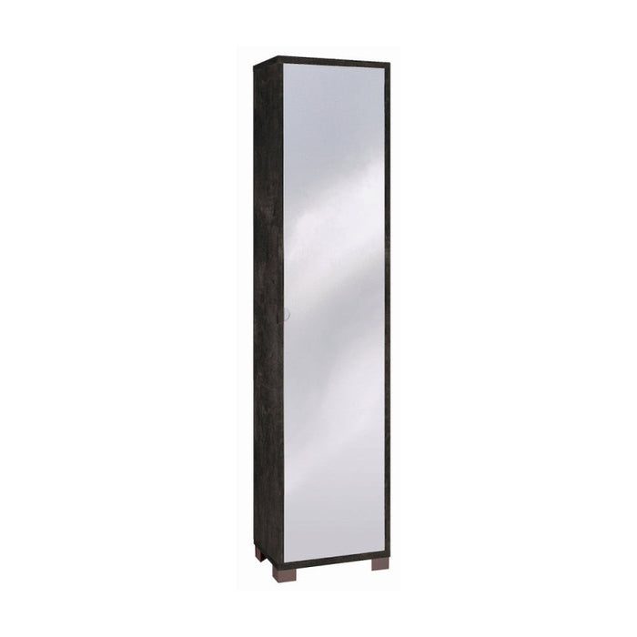Colonna 1 Anta Specchio Kit Ossido Nero cm 43x29x190h - Sarmog