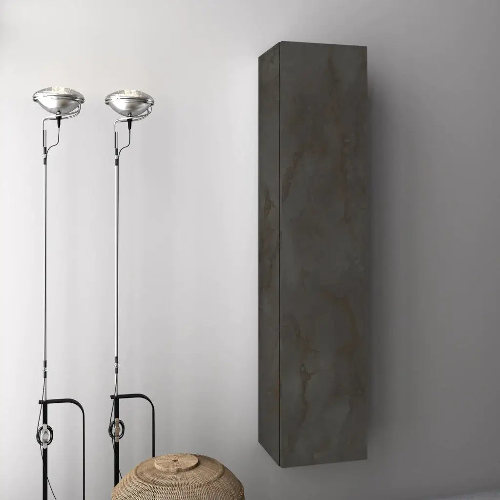 Pensile Colonna 35cm Sospesa Per Bagno - Ossido