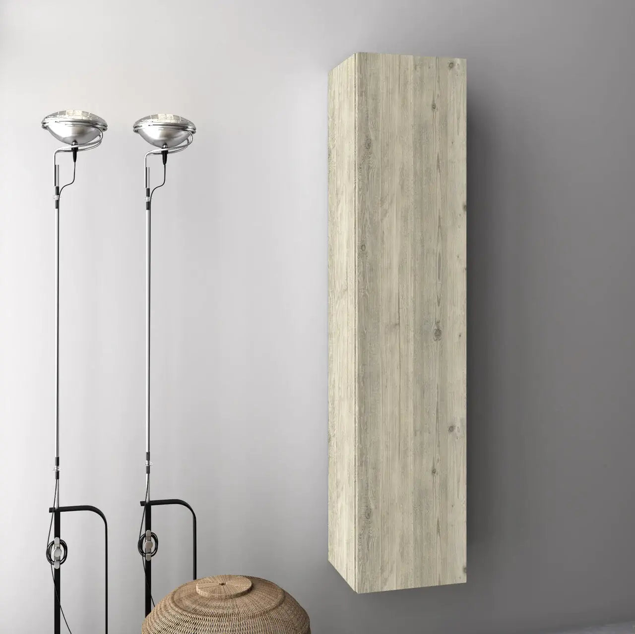 Pensile Colonna 35cm Sospesa Per Bagno - Pino Artico