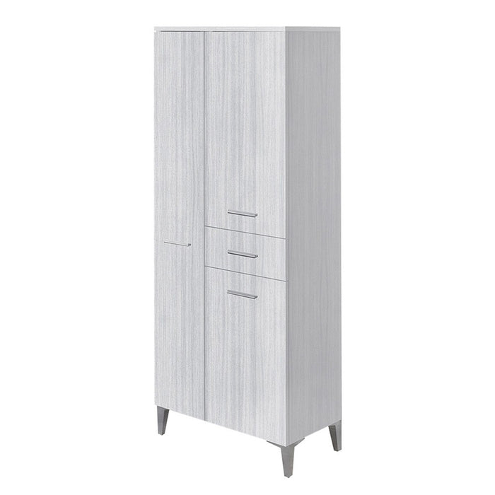 Colonna bagno d'appoggio 60x150 cm grigio con ante e cassetto Desya