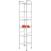 Colonna bagno sei ripiani cromo