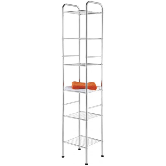 Colonna bagno sei ripiani cromo