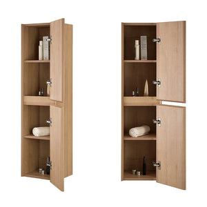 Colonna bagno sospesa 120 cm noce gold con ripiani regolabili Dafne