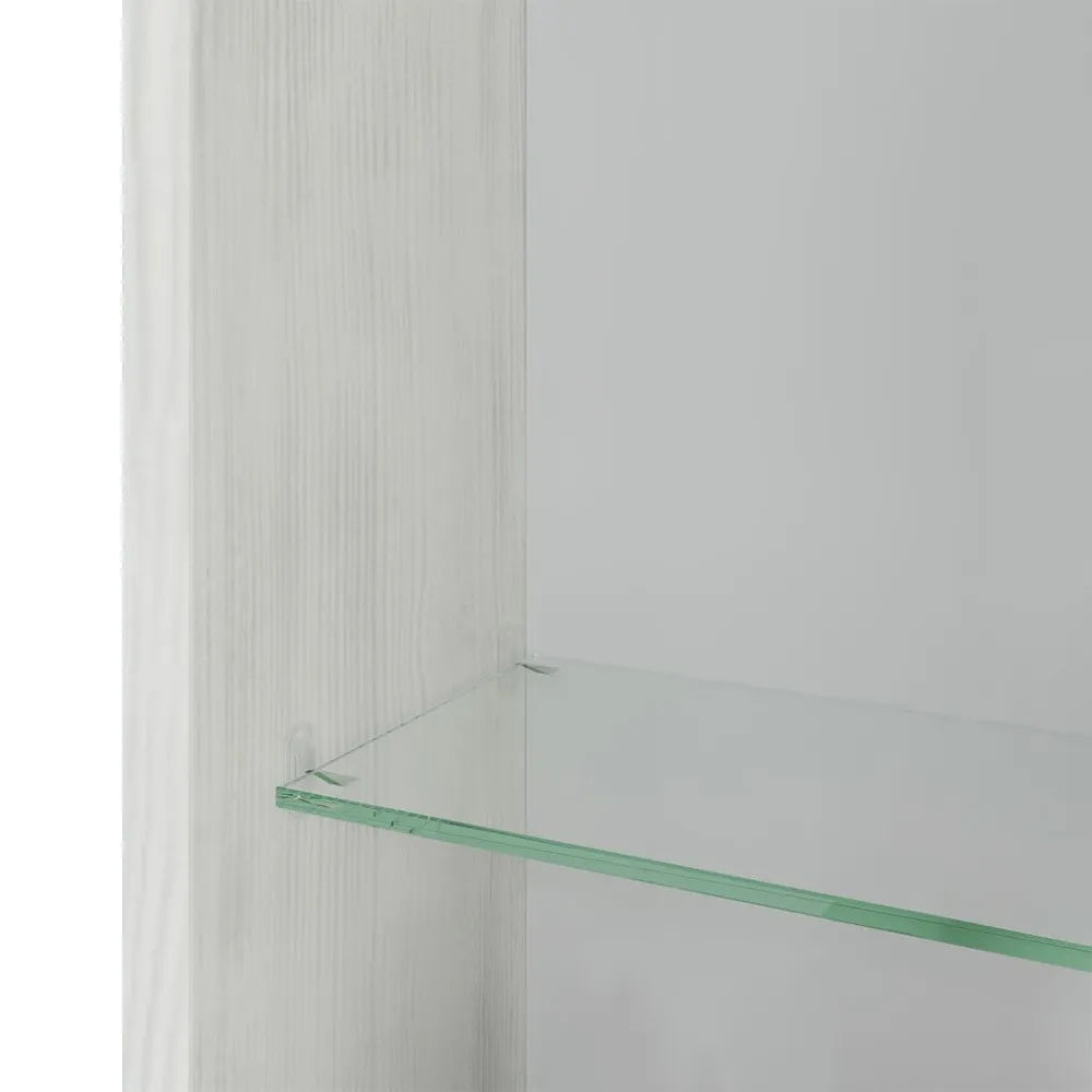 Colonna bagno sospesa 136h cm rovere bianco anta reversibile