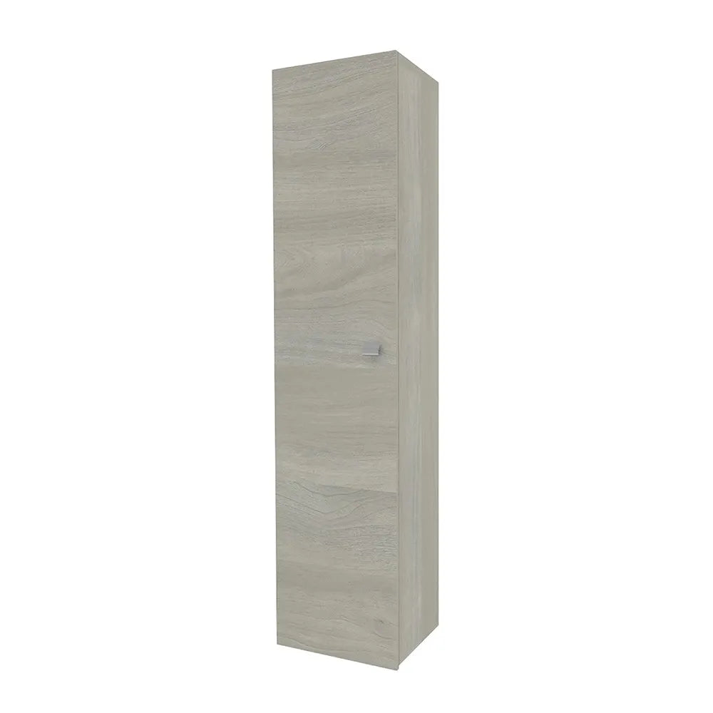 Colonna bagno sospesa 136h cm rovere grigio anta reversibile