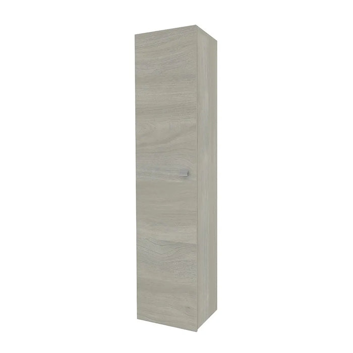 Colonna bagno sospesa 136h cm rovere grigio anta reversibile