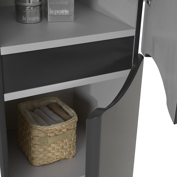 Colonna bagno sospesa 140 cm antracite 2 ante reversibili Zen