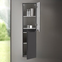 Colonna bagno sospesa 140 cm antracite lucido 2 ante soft-close Stillo
