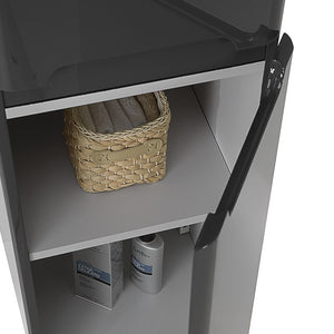 Colonna bagno sospesa 140 cm antracite lucido 2 ante soft-close Stillo