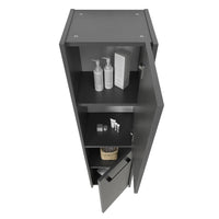 Colonna bagno sospesa 140 cm grigio effetto legno 2 ante soft-close Sofia