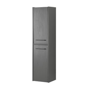 Colonna bagno sospesa 140 cm grigio effetto legno 2 ante soft-close Sofia