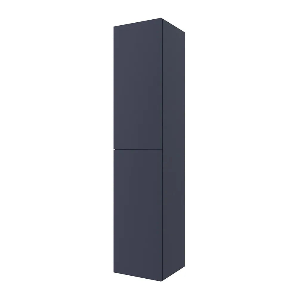 Colonna bagno sospesa 160 cm Melody blu navy con ante reversibili