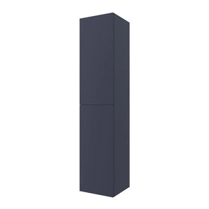Colonna bagno sospesa 160 cm Melody blu navy con ante reversibili