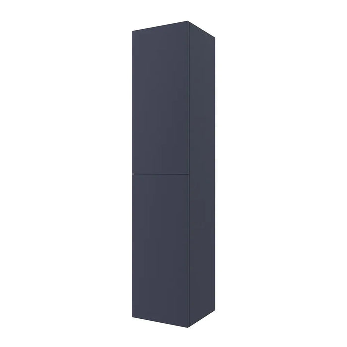 Colonna bagno sospesa 160 cm Melody blu navy con ante reversibili