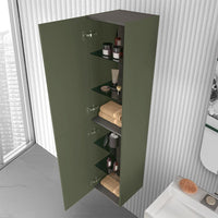 Colonna bagno sospesa 160 cm Melody verde bosco con ante reversibili
