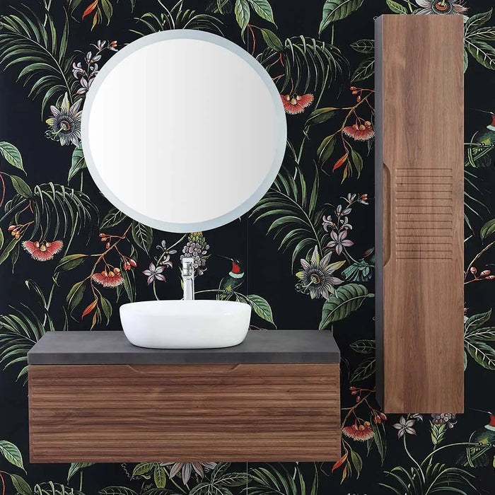 Colonna bagno sospesa 30x150 cm noce canaletto Ravello