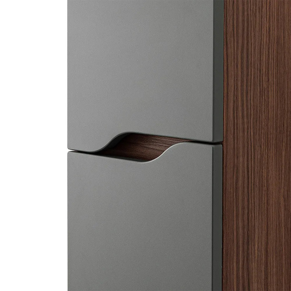 Colonna bagno sospesa 30x150 verde Maiori/Minori con ripiani interni