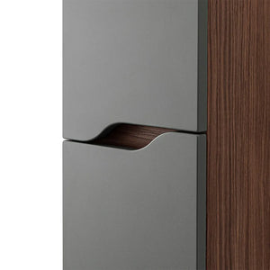 Colonna bagno sospesa 30x150 verde Maiori/Minori con ripiani interni