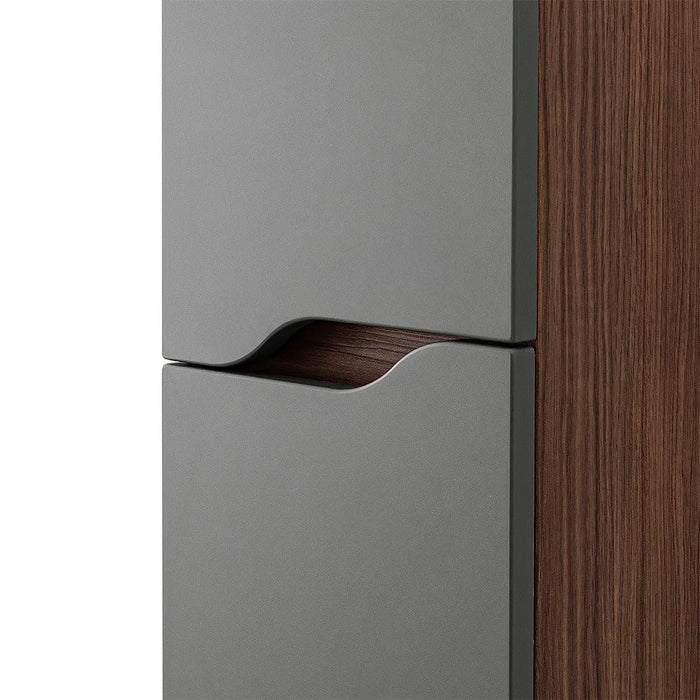 Colonna bagno sospesa 30x150 verde Maiori/Minori con ripiani interni