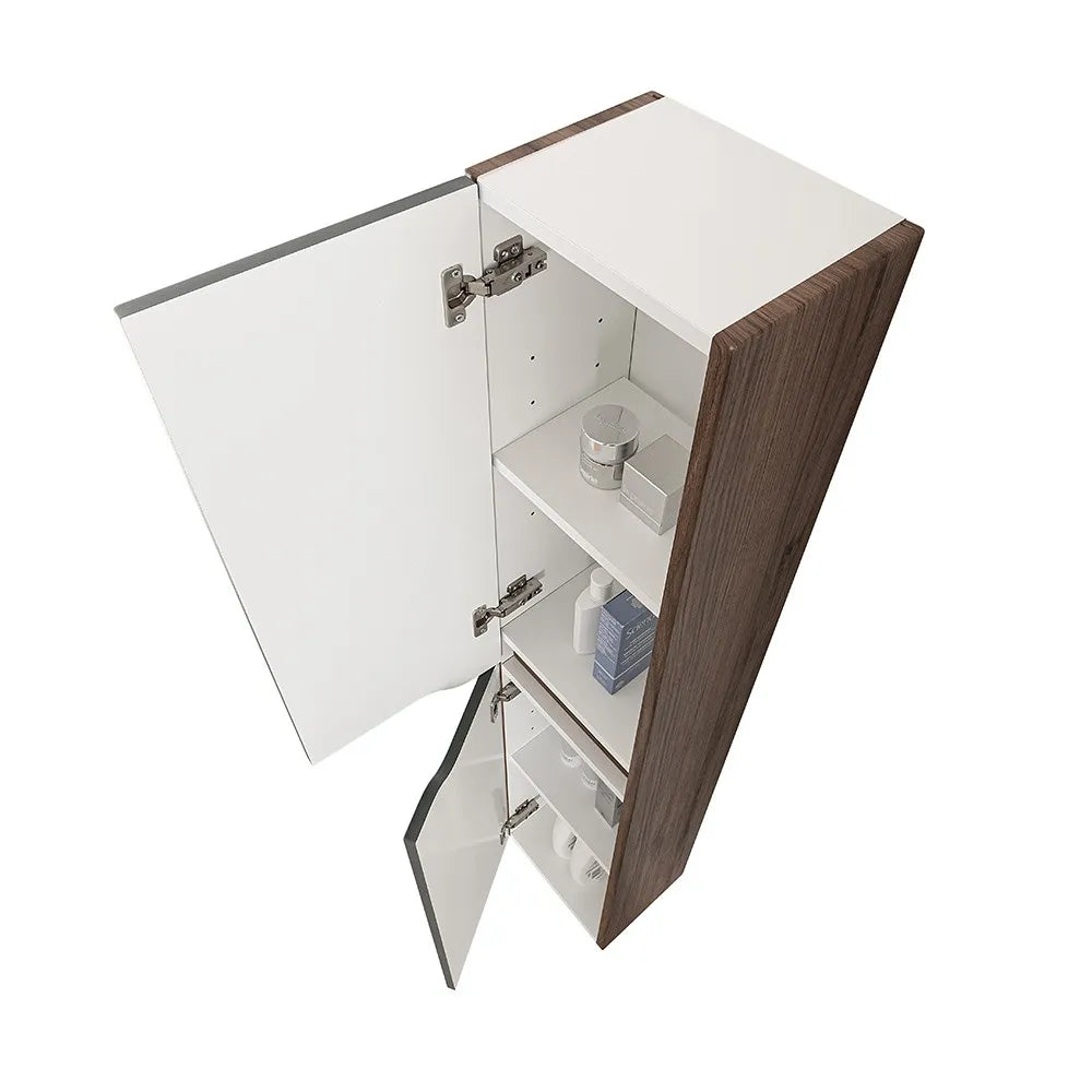 Colonna bagno sospesa 30x150 verde Maiori/Minori con ripiani interni