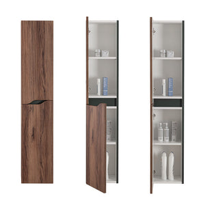 Colonna bagno sospesa alta noce canaletto Minori/Maiori 30x150 cm