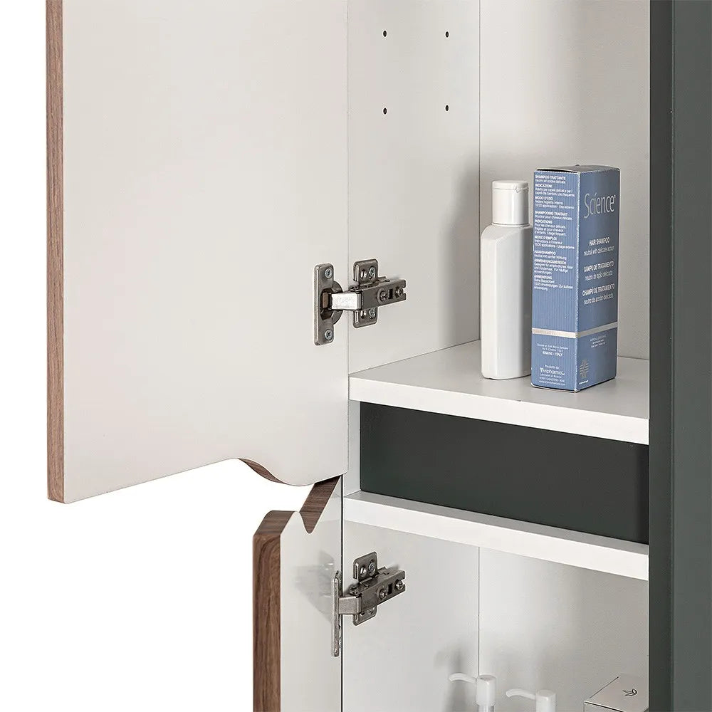 Colonna bagno sospesa alta noce canaletto Minori/Maiori 30x150 cm