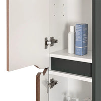 Colonna bagno sospesa alta noce canaletto Minori/Maiori 30x150 cm