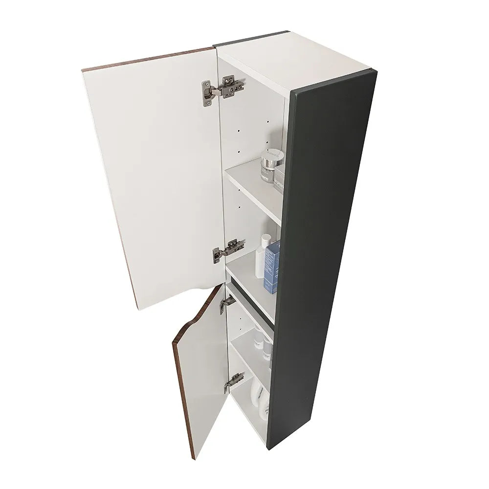 Colonna bagno sospesa alta noce canaletto Minori/Maiori 30x150 cm