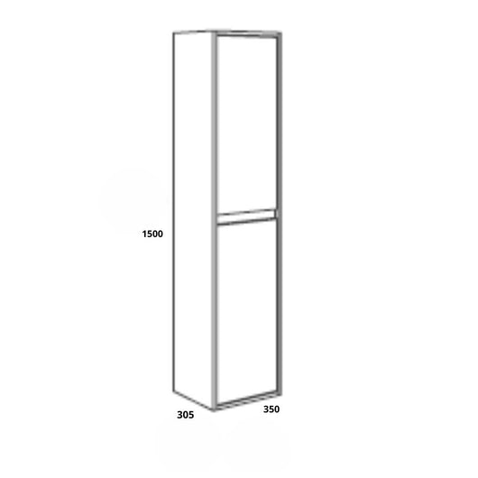 Colonna Bagno sospesa Bolton colore cemento 35x30.5x150H