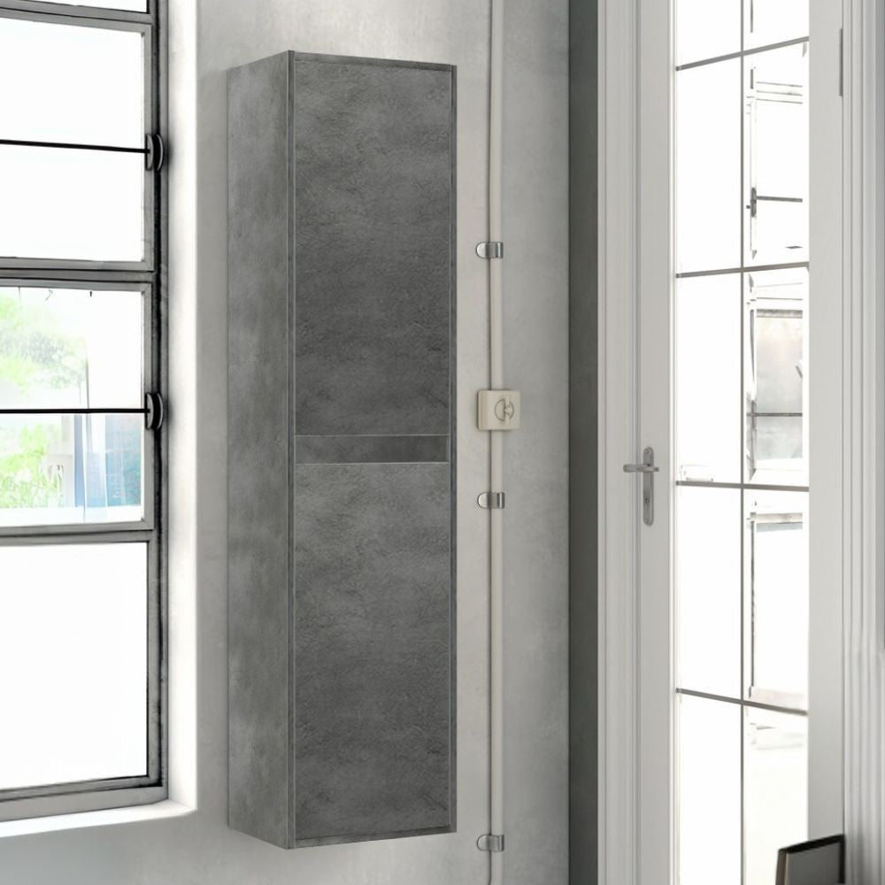 Colonna Bagno sospesa Bolton colore cemento 35x30.5x150H