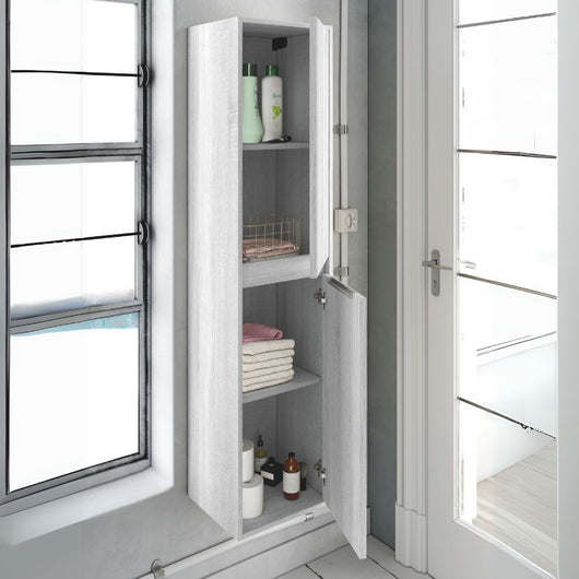 Colonna Bagno sospesa Bolton colore rovere grigio ghiaccio 35x30.5x150H