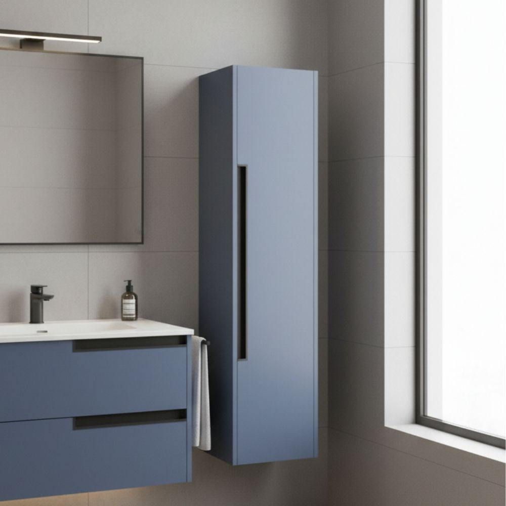 Colonna bagno sospesa Modular colore azzurro 35x30x120H