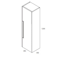 Colonna bagno sospesa Modular colore bianco 35x30x120H