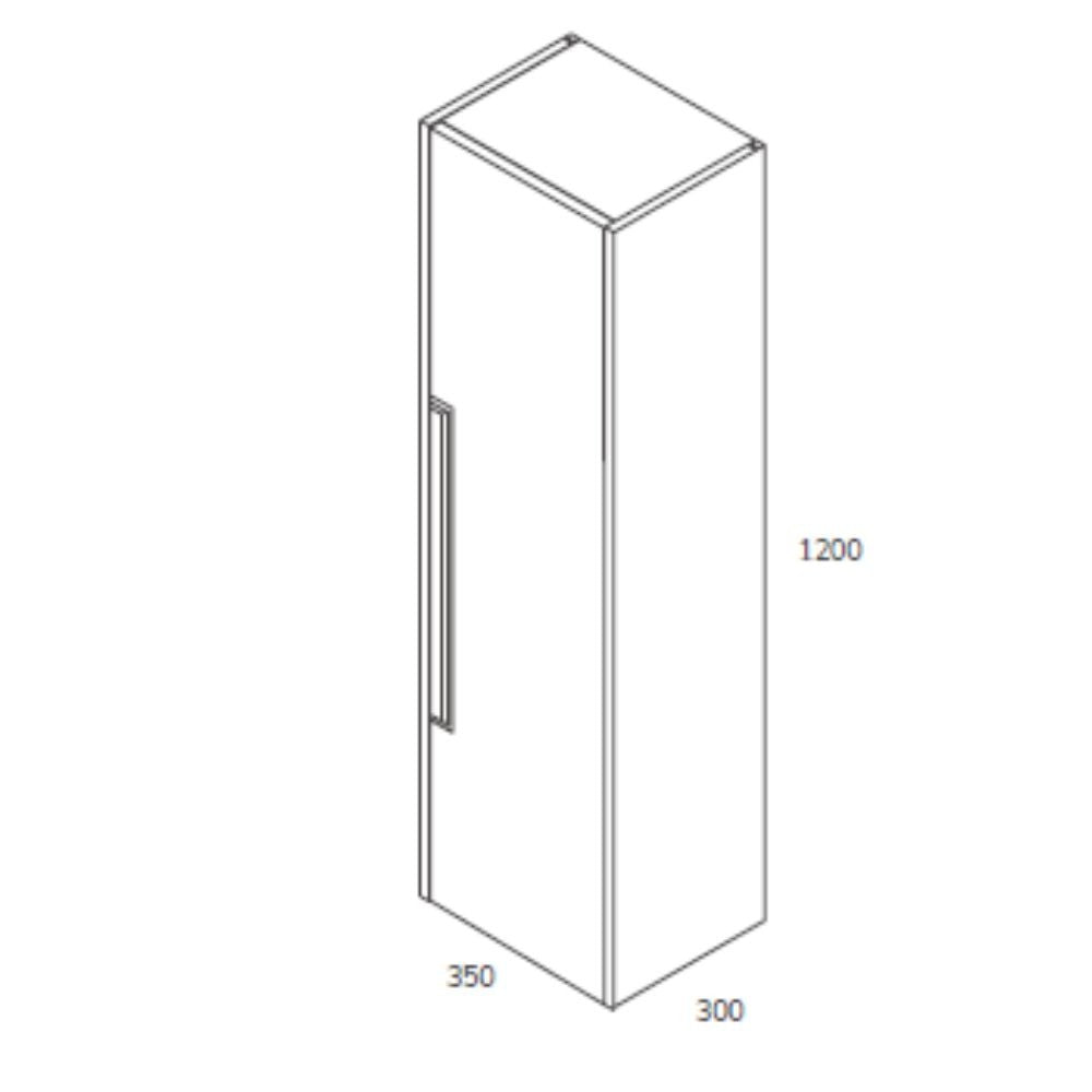 Colonna bagno sospesa Modular colore rovere miele 35x30x120H
