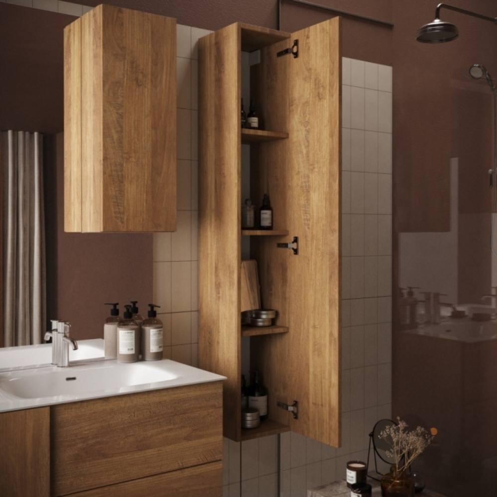Colonna bagno sospesa Salemi 26x138h colore rovere mercure