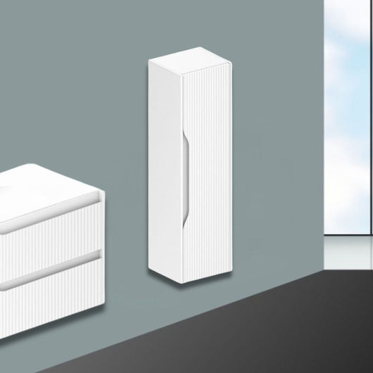 Colonna bagno sospesa Soho colore bianco opaco effetto cannettato 35x30x120H