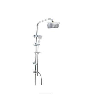 Colonna Doccia Bagno Moderna Saliscendi Soffione Quadrato Portasapone 98cm 59395         