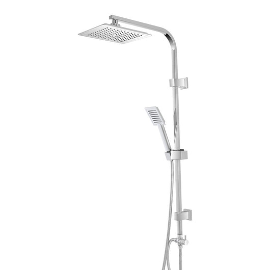 Colonna doccia completa cromata in acciaio inox design quadrato