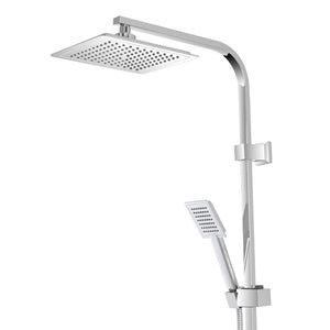 Colonna doccia completa cromata in acciaio inox design quadrato