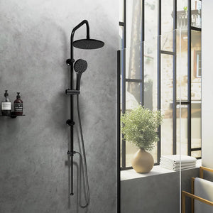 Colonna doccia in acciaio inox nero opaco soffione 23 cm | Ticino