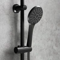 Colonna doccia in acciaio inox nero opaco soffione 23 cm | Ticino