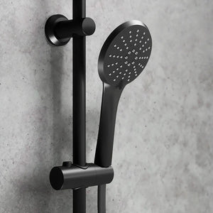 Colonna doccia in acciaio inox nero opaco soffione 23 cm | Ticino