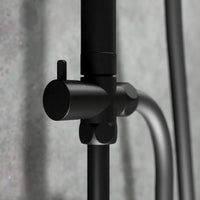 Colonna doccia in acciaio inox nero opaco soffione 23 cm | Ticino