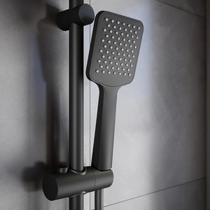 Colonna doccia in acciaio inox nero opaco soffione 20x20 cm | Tevere