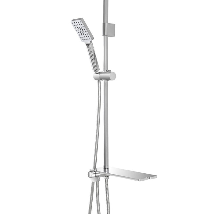 Colonna doccia cromata acciaio design quadrato con doccetta