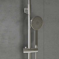 Colonna doccia soffione slim 20 cm in ottone cromato | Liri