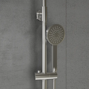 Colonna doccia soffione slim 20 cm in ottone cromato | Liri