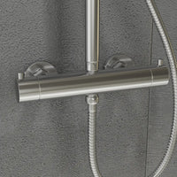 Colonna doccia soffione slim 20 cm in ottone cromato | Liri