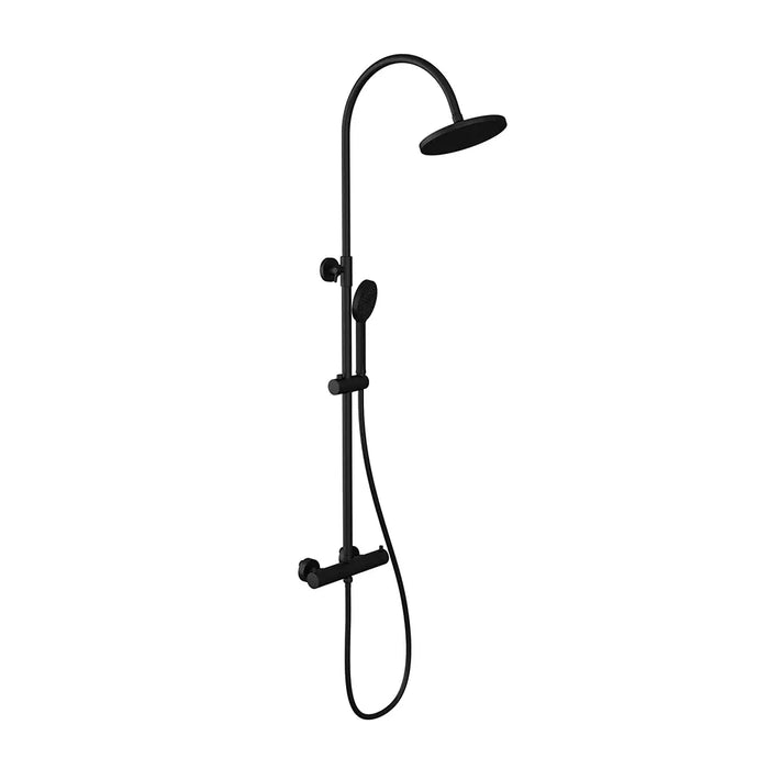 Colonna doccia soffione 20x20 cm in ABS finitura nero opaca | Piave