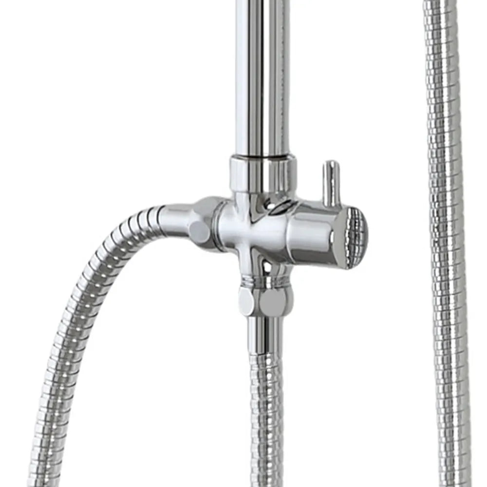 Colonna doccia regolabile H 93 con soffione rettangolare in acciaio